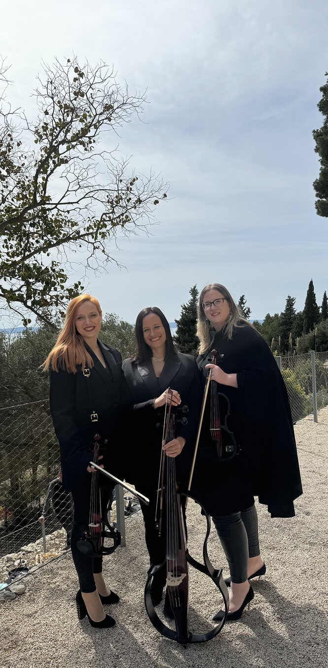 Cello player at a Wedding in Barone Fortress, Šibenik