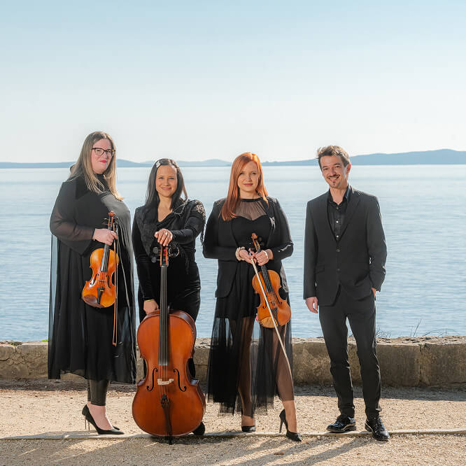 String quartet with a pianist, Sustipan, Split