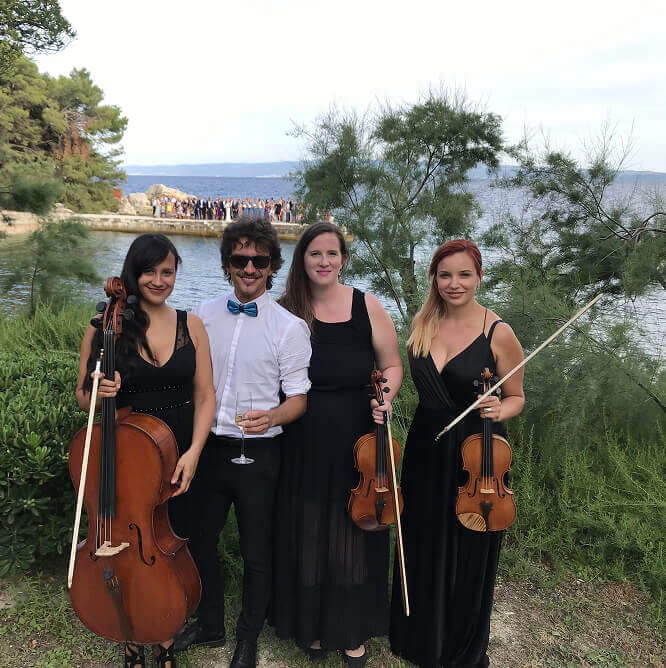 Yacht entertainment in Croatia with piano and string quartet Fascination